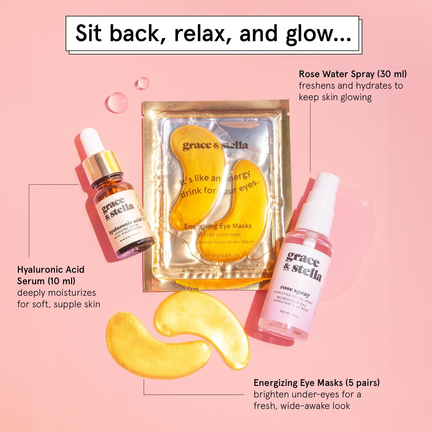 Grace & Stella Dew-Tox Chill gift-set box ready for gifting