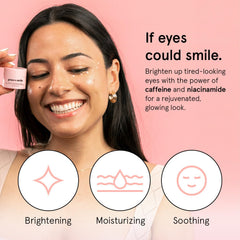 Grace & Stella eye-cream being applied under-eye area for refreshed look.