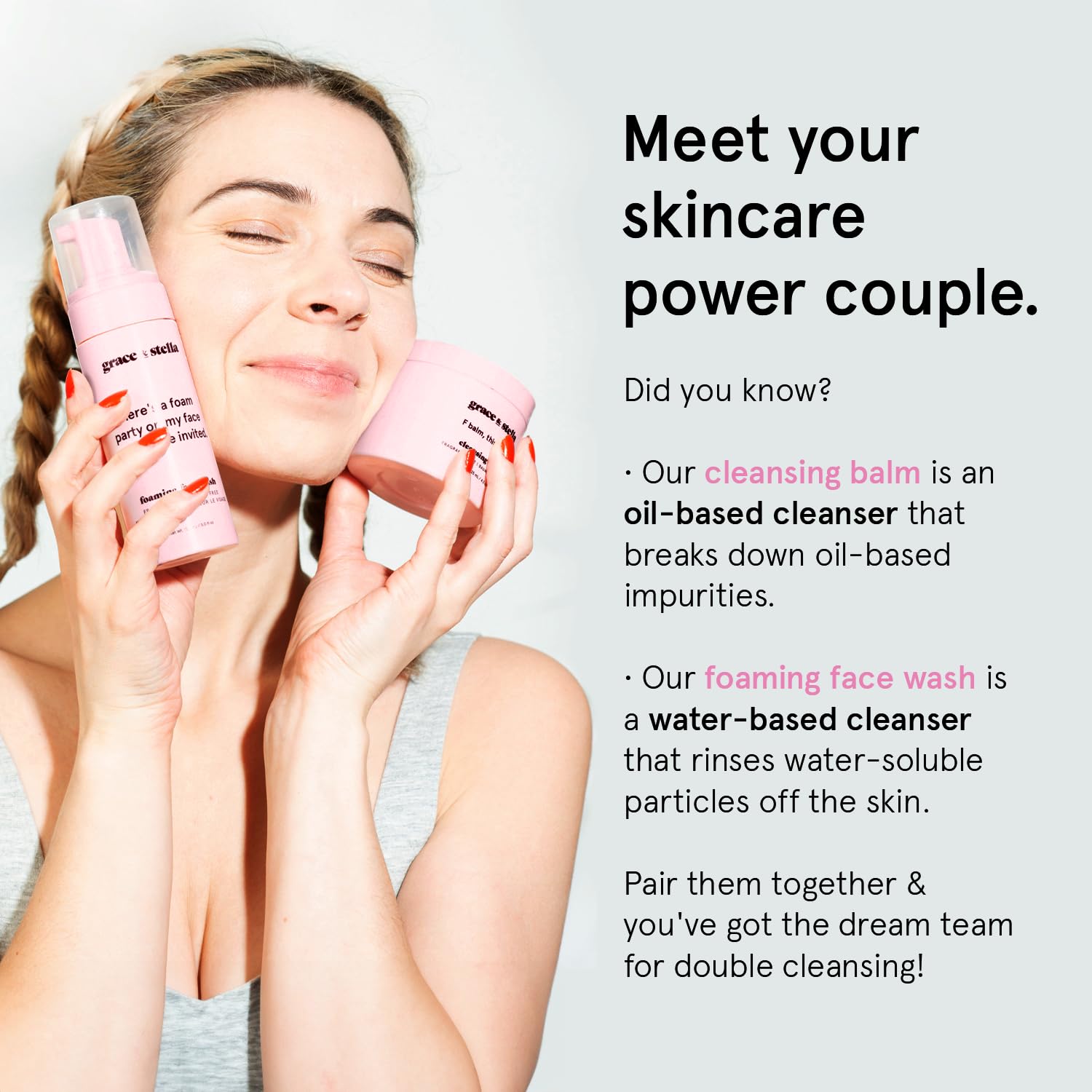 Grace & Stella eye-safe cleansing after mascara use reduces irritation risk.