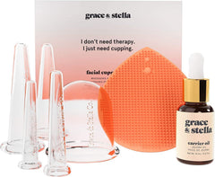 Grace & Stella facial cupping set cups for improved complexion through gentle suction