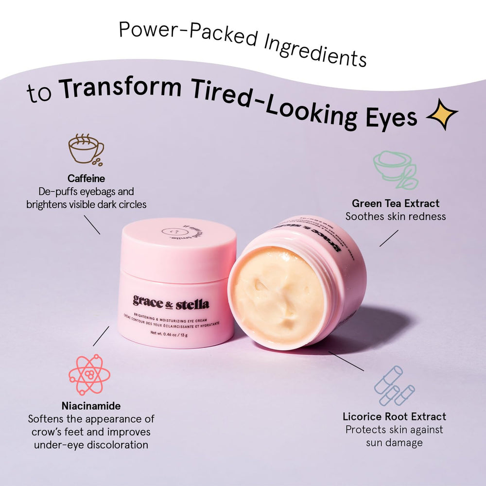 Grace & Stella green tea and licorice extracts promote gentle, even-toned skin.