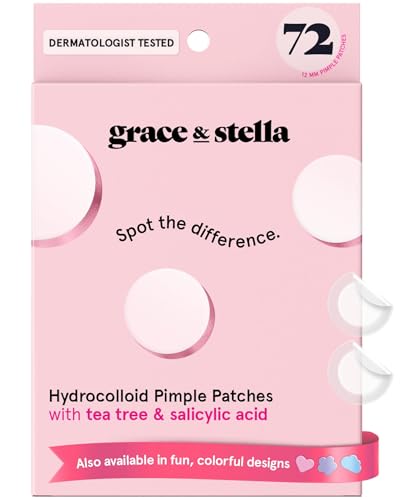 Grace & Stella hydrocolloid pimple patches invisible on face for discreet coverage