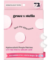 Grace & Stella hydrocolloid pimple patches invisible on face for discreet coverage