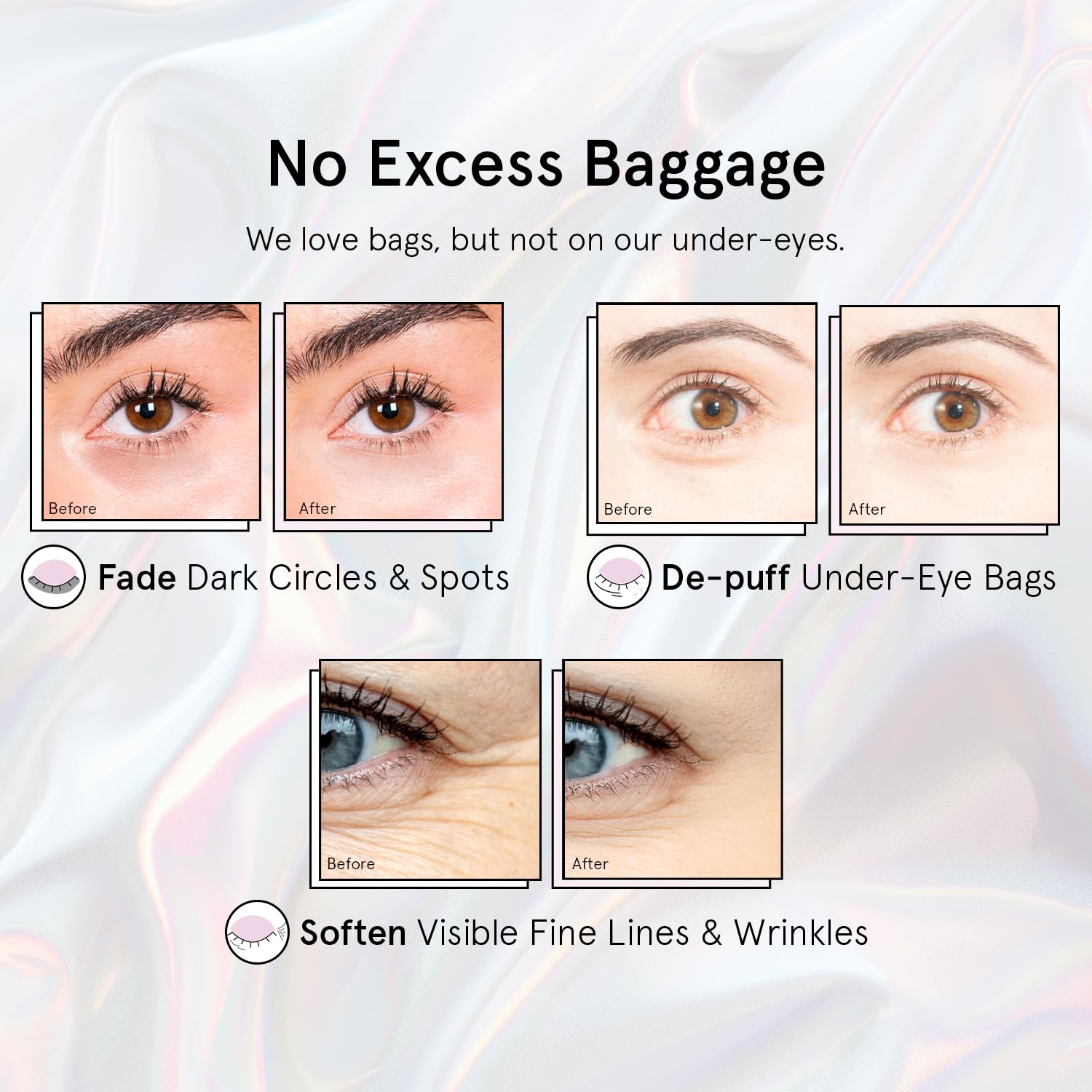 Grace and Stella iridescent eye patches packaging on display