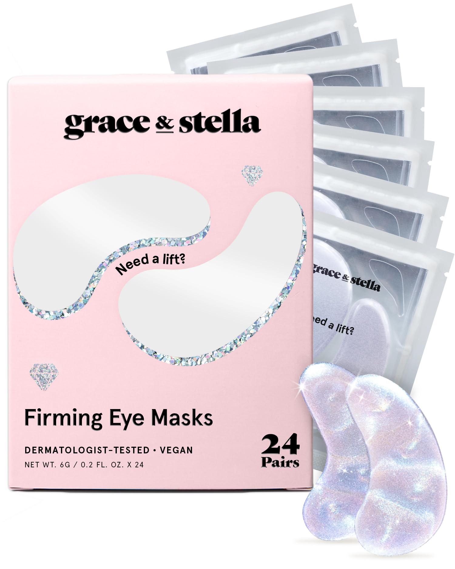 Grace and Stella peptide under-eye patches pack brightening and firming for refreshed eyes