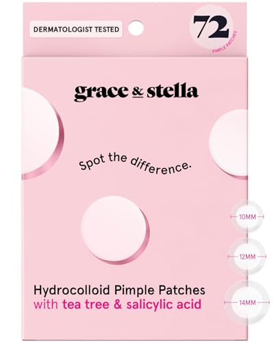 Grace & Stella 14mm patches absorb fluids for rapid spot relief.