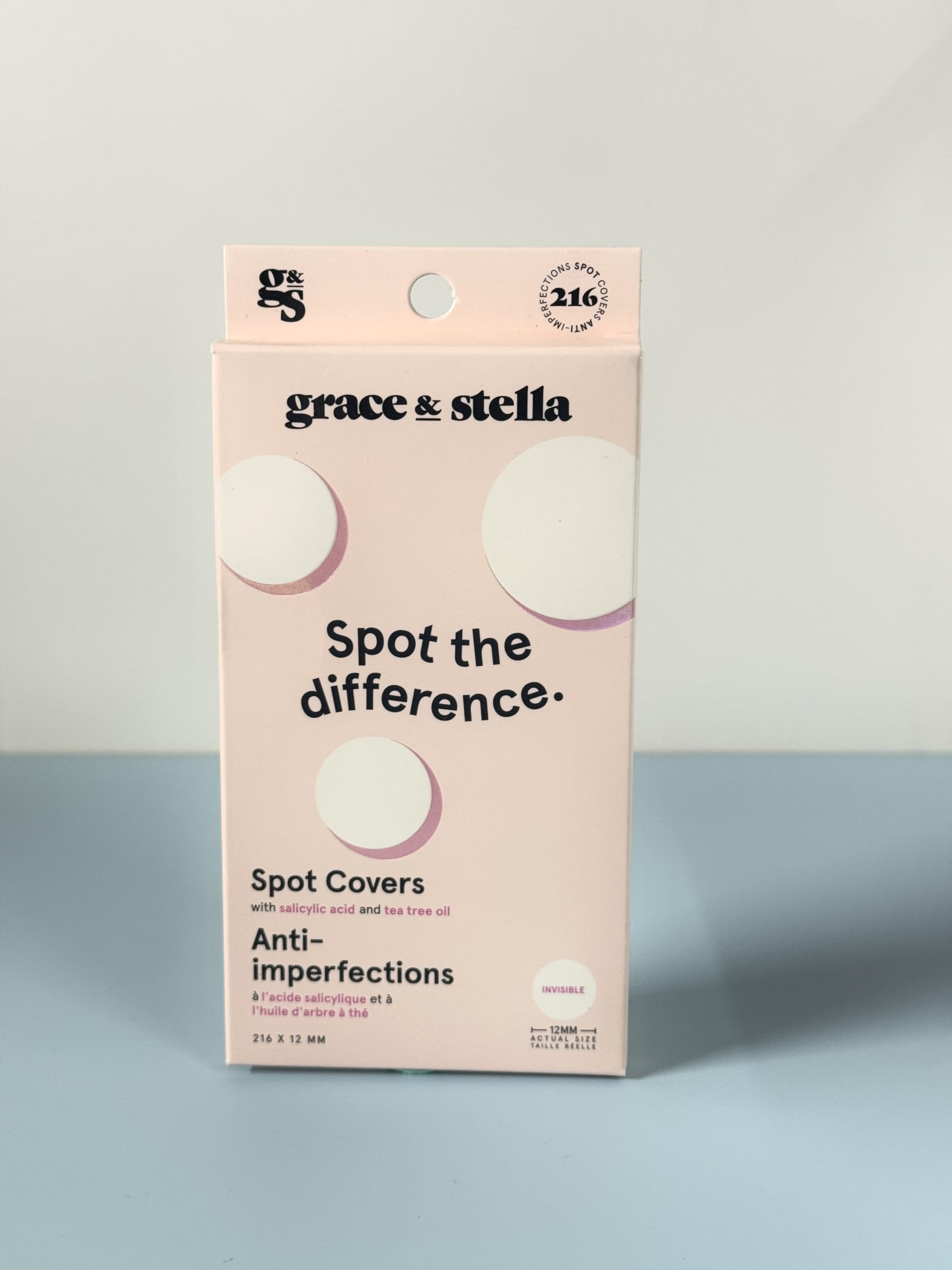 Grace & Stella pimple patches ingredients tea tree salicylic for acne support.