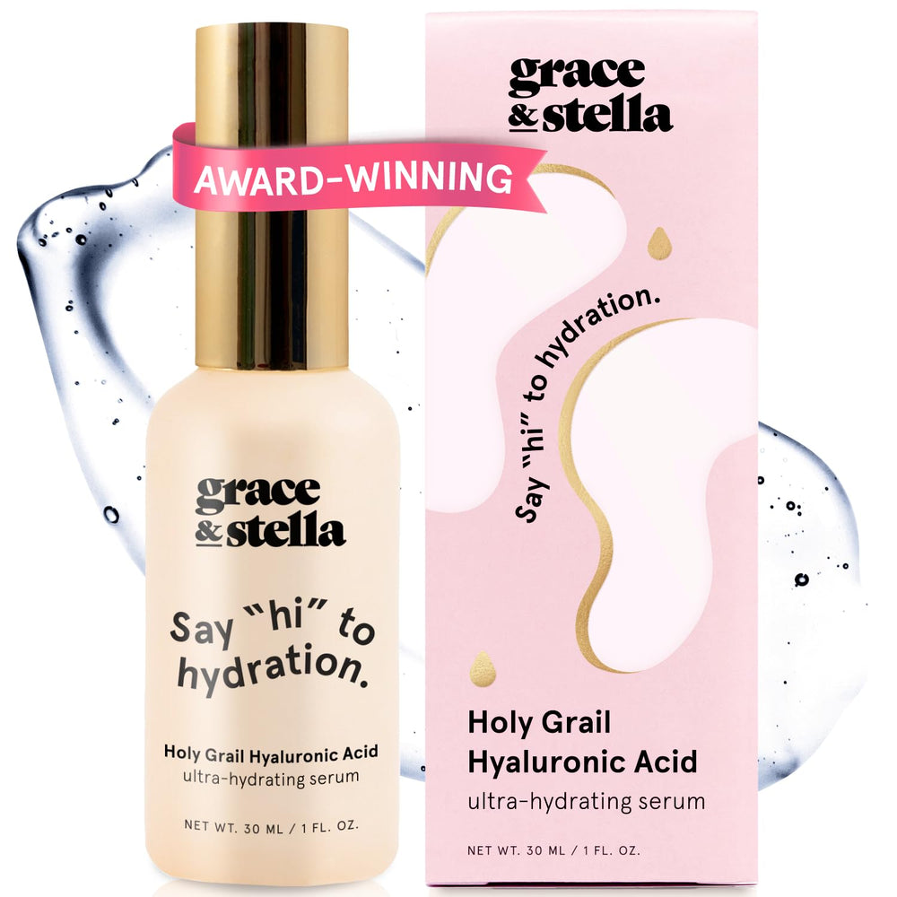 Grace & Stella serum hialurónico en botella de 30 ml para hidratación profunda