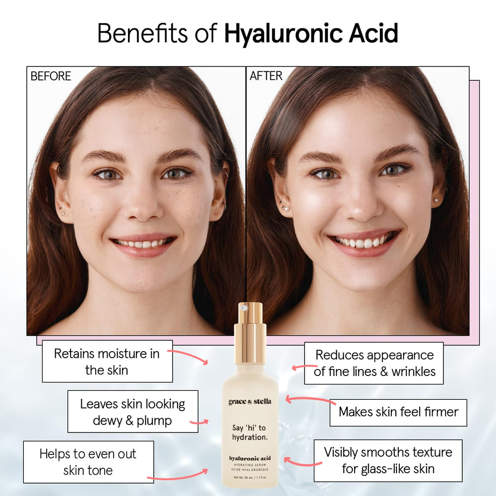 Grace & Stella serum hialurónico piel hidratada y radiante