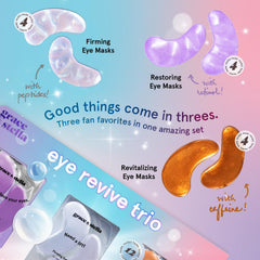 Grace & Stella eye patches close-up highlighting sea moss and ceramide ingredients.