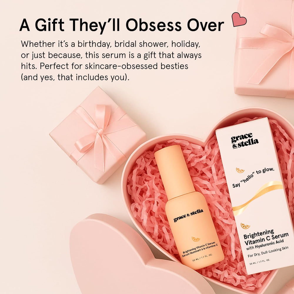 Grace & Stella Vitamin C Serum arrives in giftable packaging for skincare lovers.