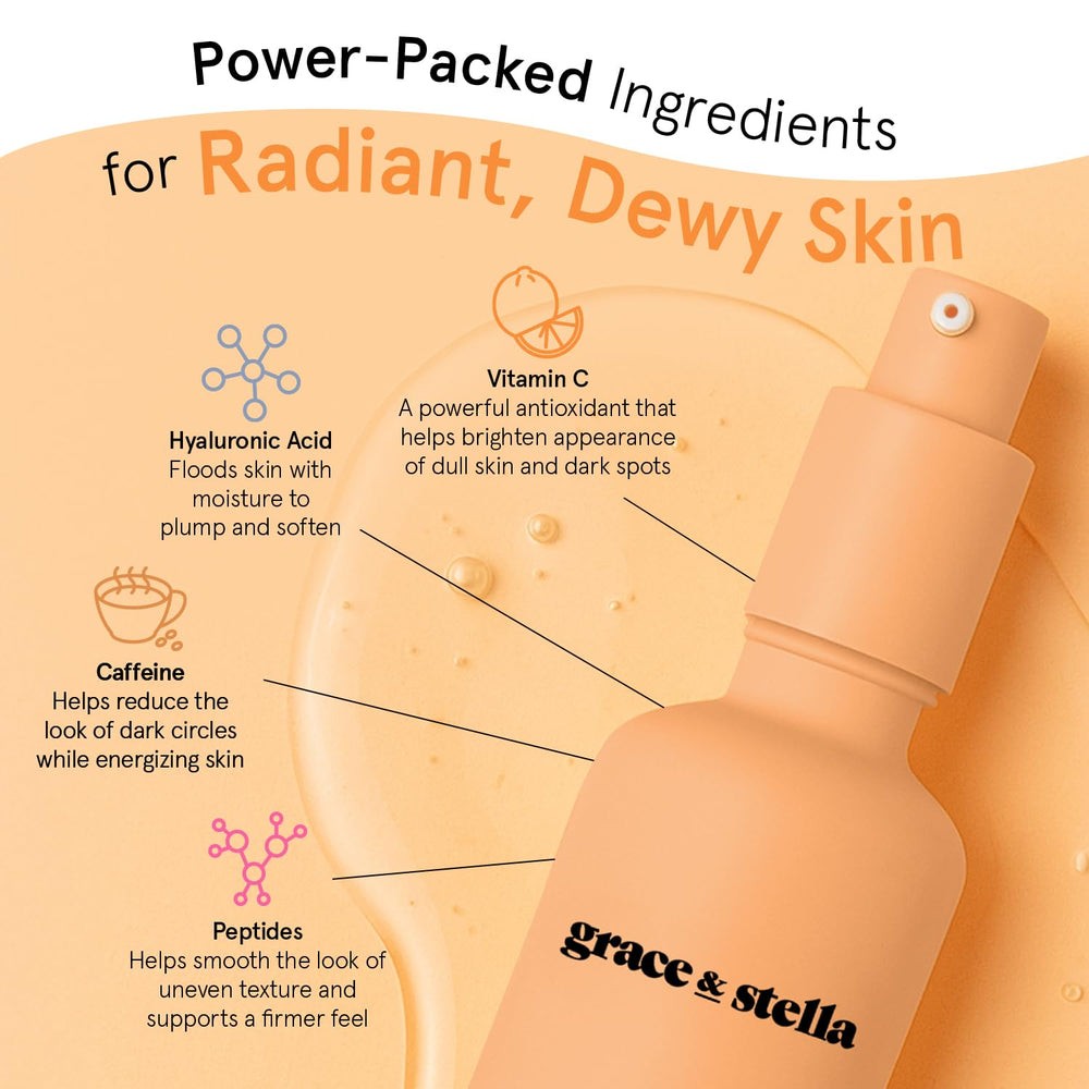 Grace & Stella Vitamin C Serum hyaluronic acid boost emphasizes lasting moisture.
