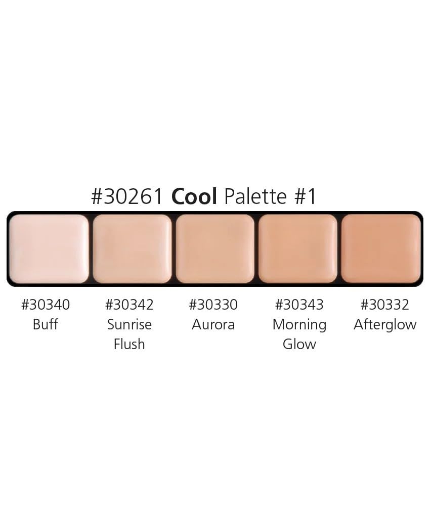 Graftobian HD Glamour Creme Palette Cool1 artist-kit setup for pro makeup.