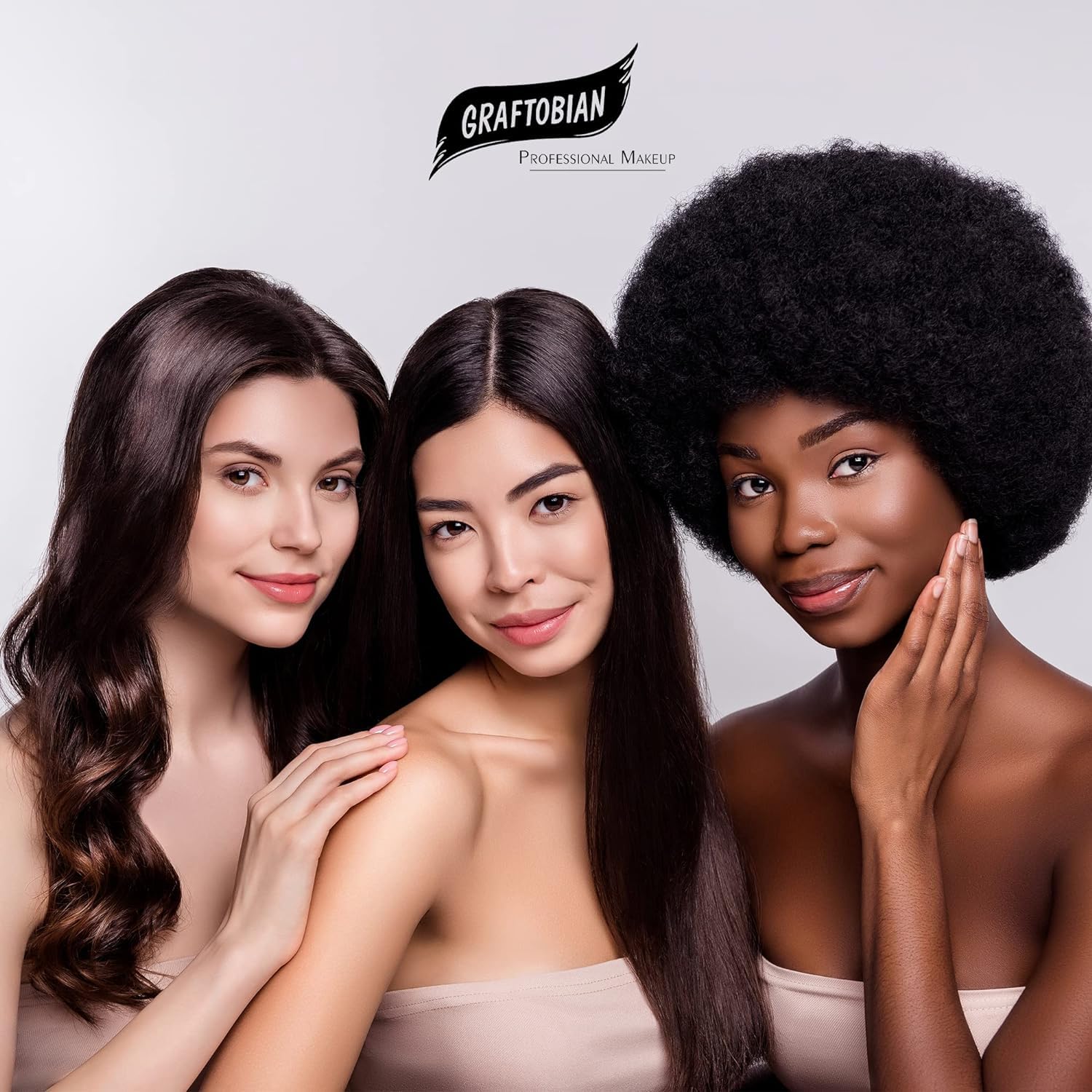 Graftobian HD Glamour Creme Palette Cool1 contour visuals highlight sculpted features.