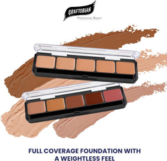 Graftobian HD Glamour Creme Palette Cool1 on-skin application showing camera-ready finish.