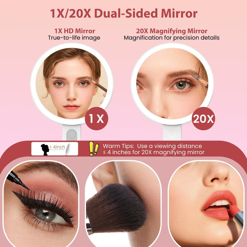Granarbol rechargeable makeup mirror uses USB-C Type-C charging for portability.