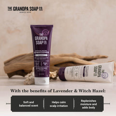 Argan oil in The Grandpa Soap Company conditioner provides smoothing moisture for hair.