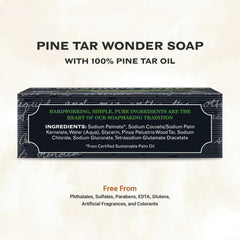 The Grandpa Soap Company Pine Tar Bar Soap woodsy scent evokes forest showers and refreshing mornings.