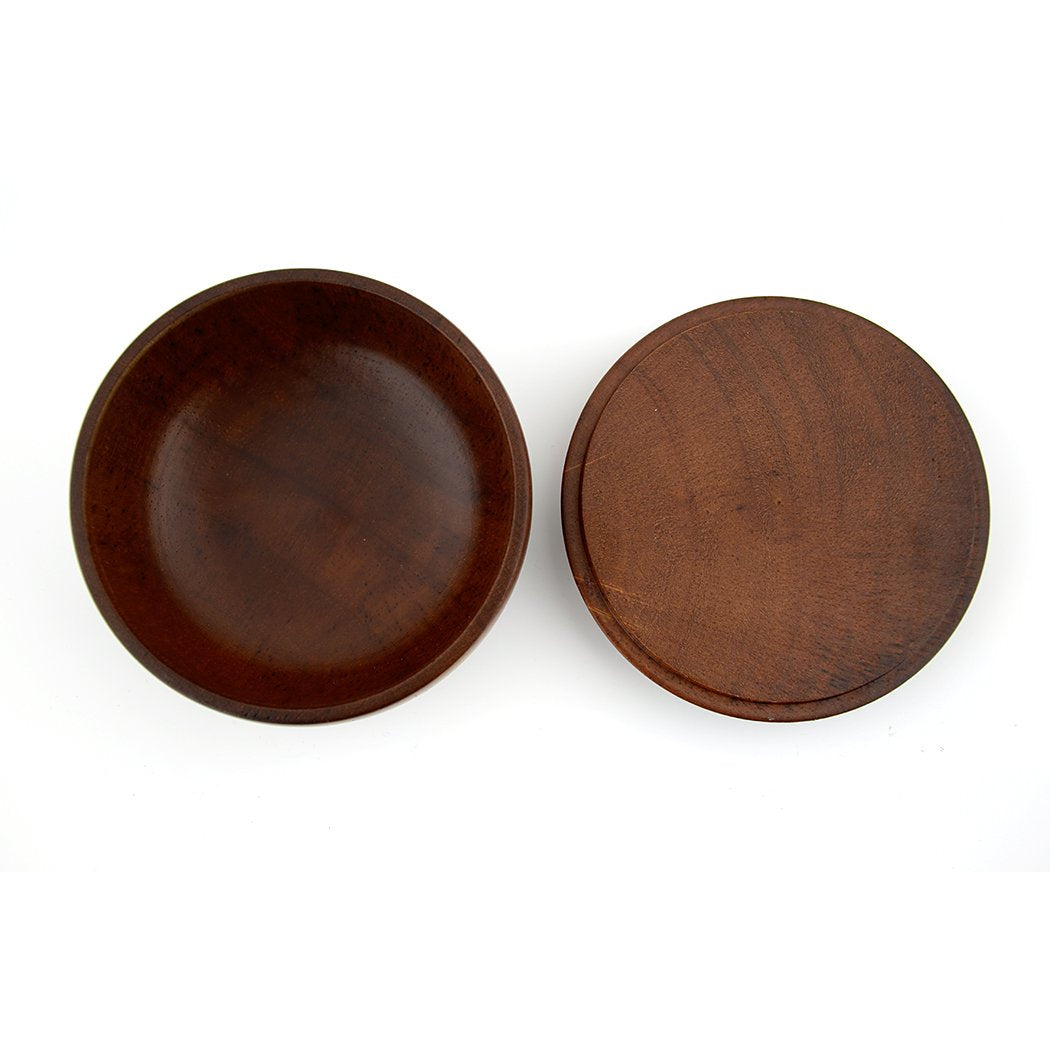 Grandslam shaving bowl in use demonstrates easy lather with hot water.