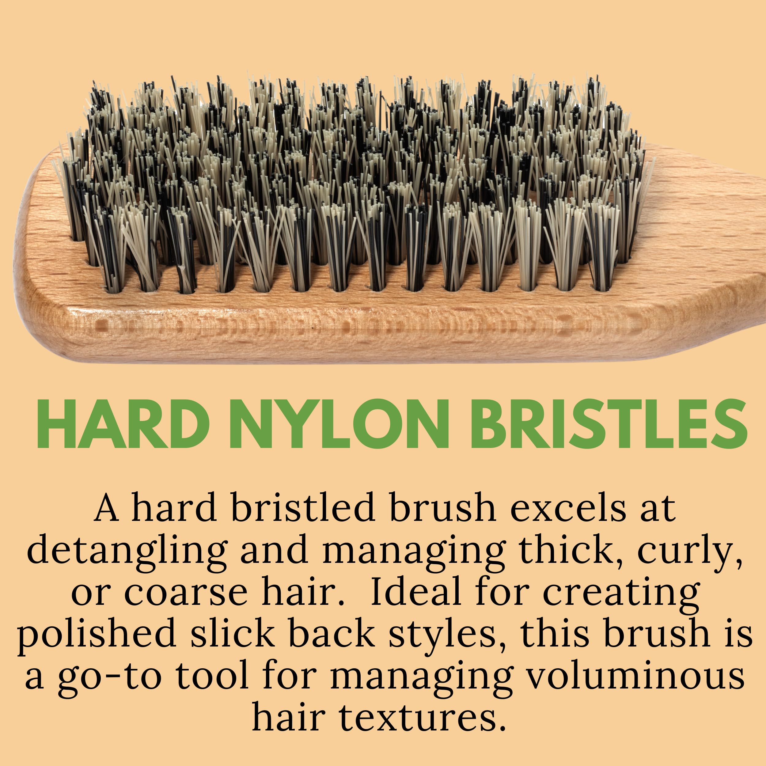 GranNaturals reinforced-nylon-bristles close-up conveying durable firm bristles.