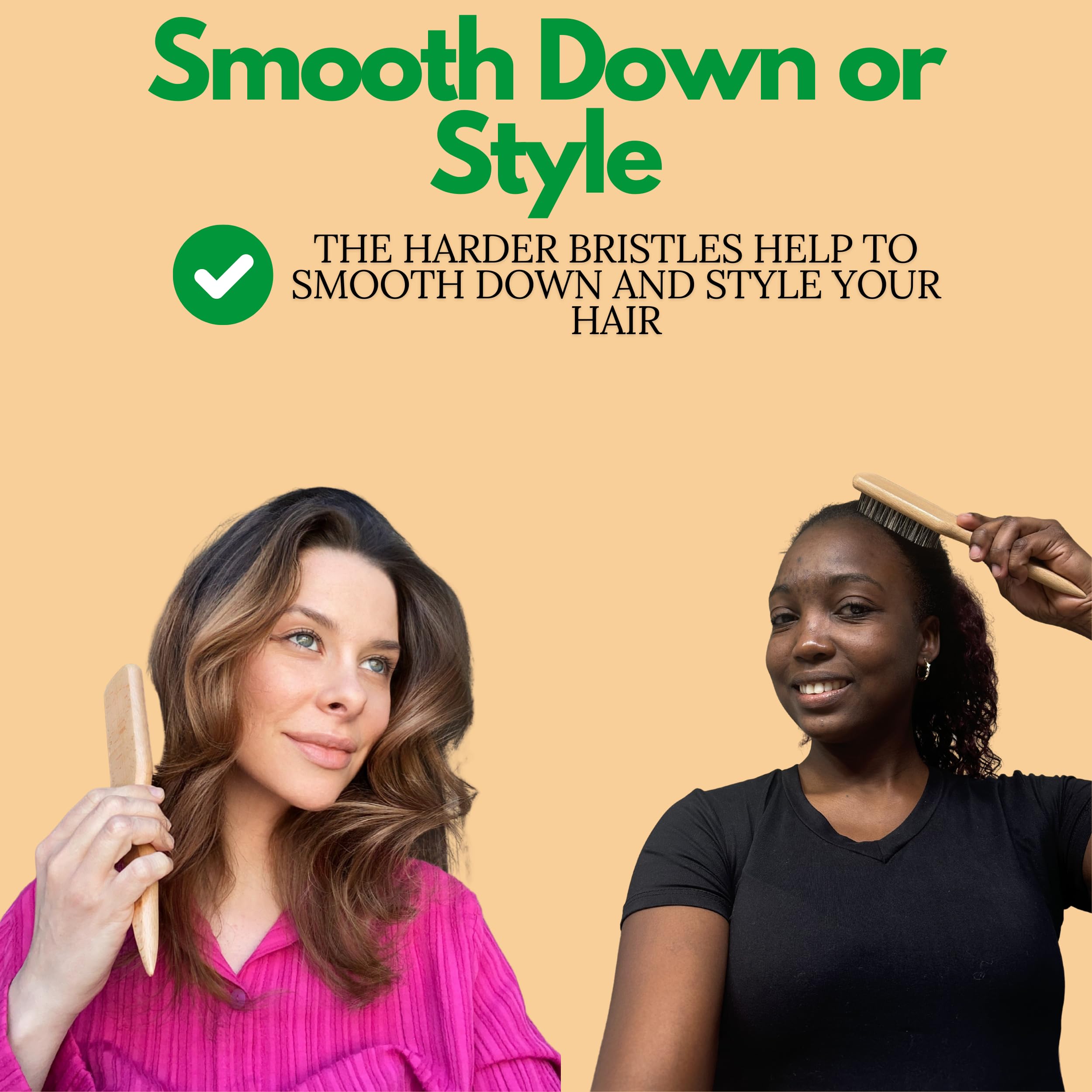 GranNaturals teasing-backcombing utility demonstrated through volume at roots.