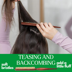 GranNaturals teasing brush backcombing for bold texture and lasting grip