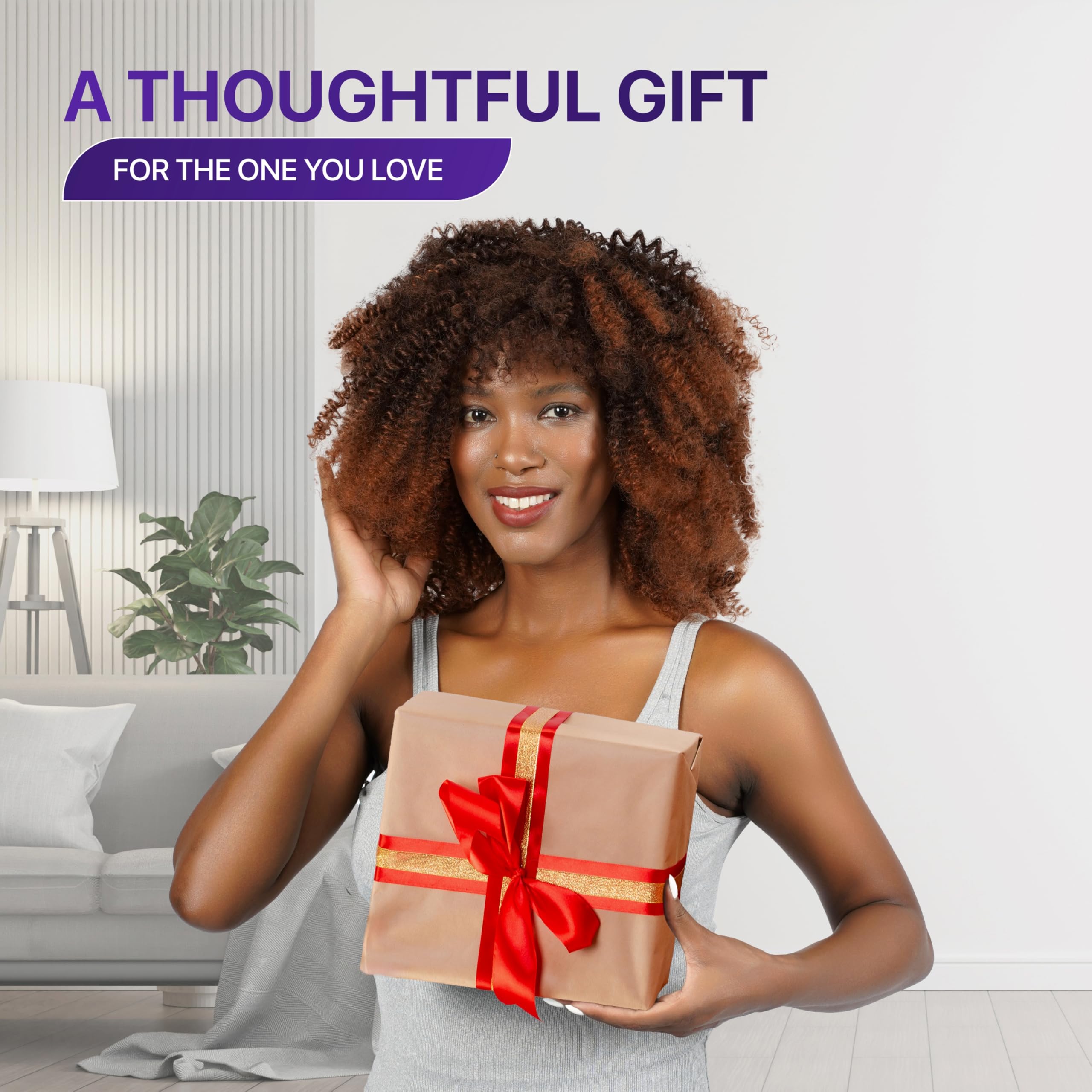 Granteva bonnet hair-dryer-attachment packaging and purple color cue shown.