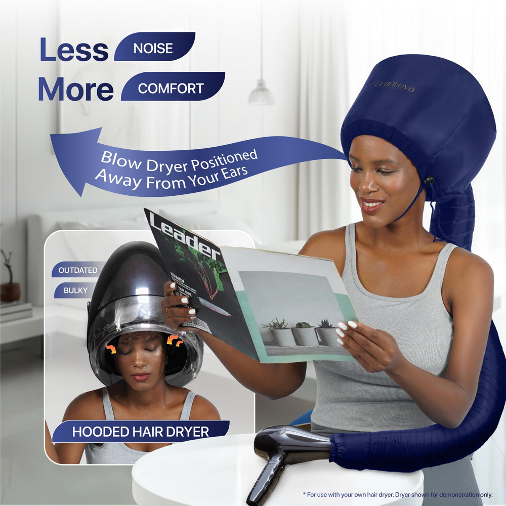 Granteva heat-reduction feature minimizes heat exposure around ears and neck.