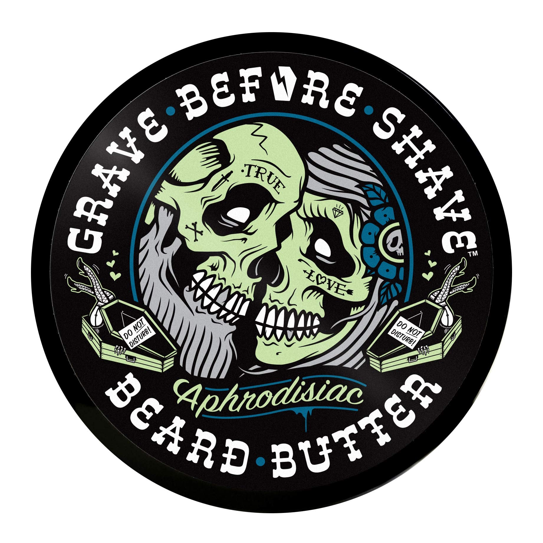 Grave Before Shave 4oz container highlights generous size for long-lasting beard conditioning.