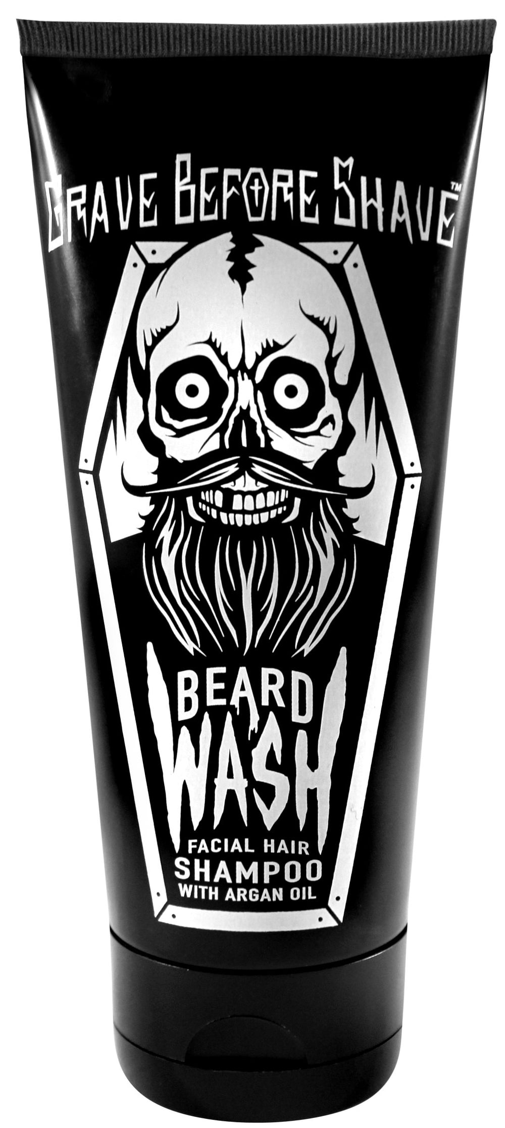 Grave Before Shave beard balm Gentlemen's Blend tin open showing creamy texture for hold