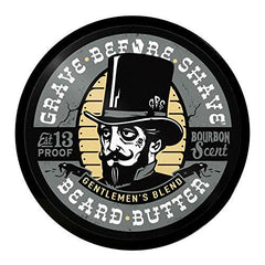 Grave Before Shave beard butter applied to beard with a brush for reduced drag.