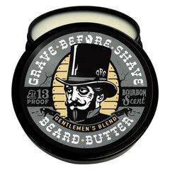 Grave Before Shave beard butter being scooped for quick, even application.