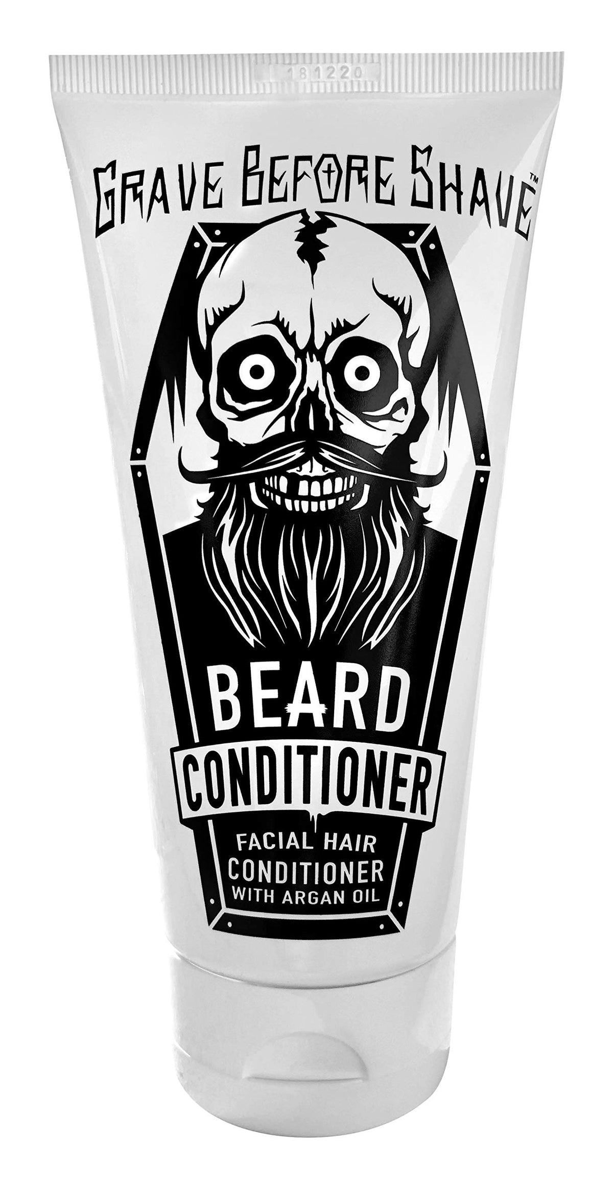 Grave Before Shave Beard Conditioner bottle pour hydrates with argan oil for softer facial hair