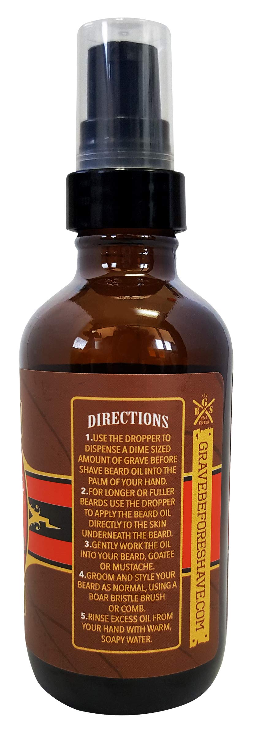 Grave Before Shave beard oil cigar blend 4oz bottle pour for smoother grooming