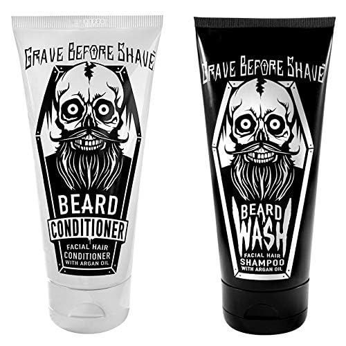 Grave Before Shave beard wash lather closeup demonstrates mild cleansing for itch relief.