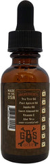 Grave Before Shave Caramel Mocha Beard Oil pump top—easy application for daily conditioning.