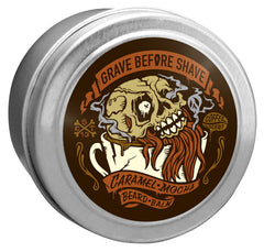 Grave Before Shave Caramel Mocha Beard Oil dropper nourishes skin under beard.