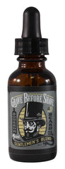 Grave Before Shave Gentlemen's Blend beard oil bottle delivering conditioning and bourbon sandalwood scent