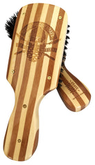 Grave Before Shave pine-guy-logo-etched closeup highlights premium craftsmanship for grooming.