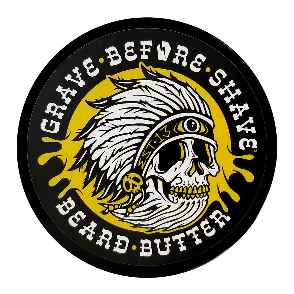 Grave Before Shave teakwood beard butter closeup – rich oil blend softens beard