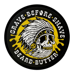 Grave Before Shave teakwood beard butter closeup – rich oil blend softens beard