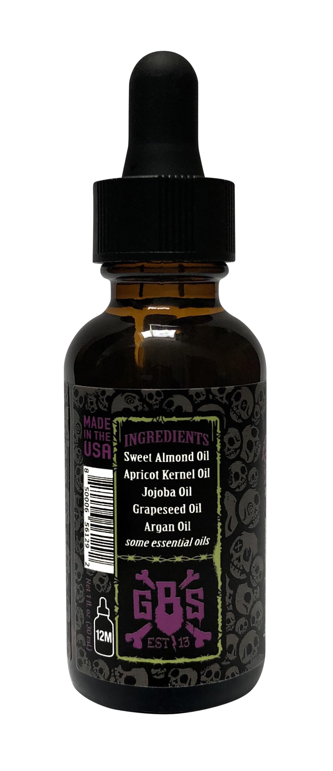 Grave Before Shave Voodoo Blend label closeup highlights sage and cedarwood scent.