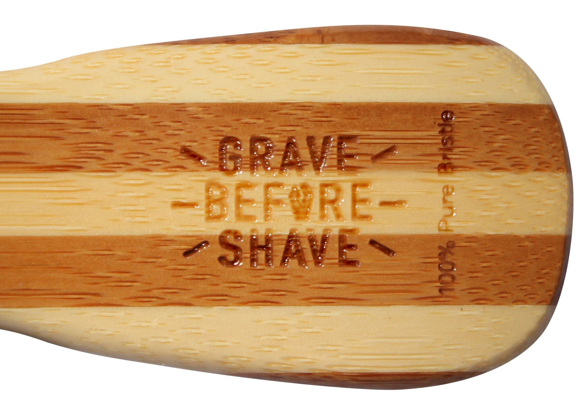 Grave Before Shave wild boars hair beard brush bamboo handle for detangling