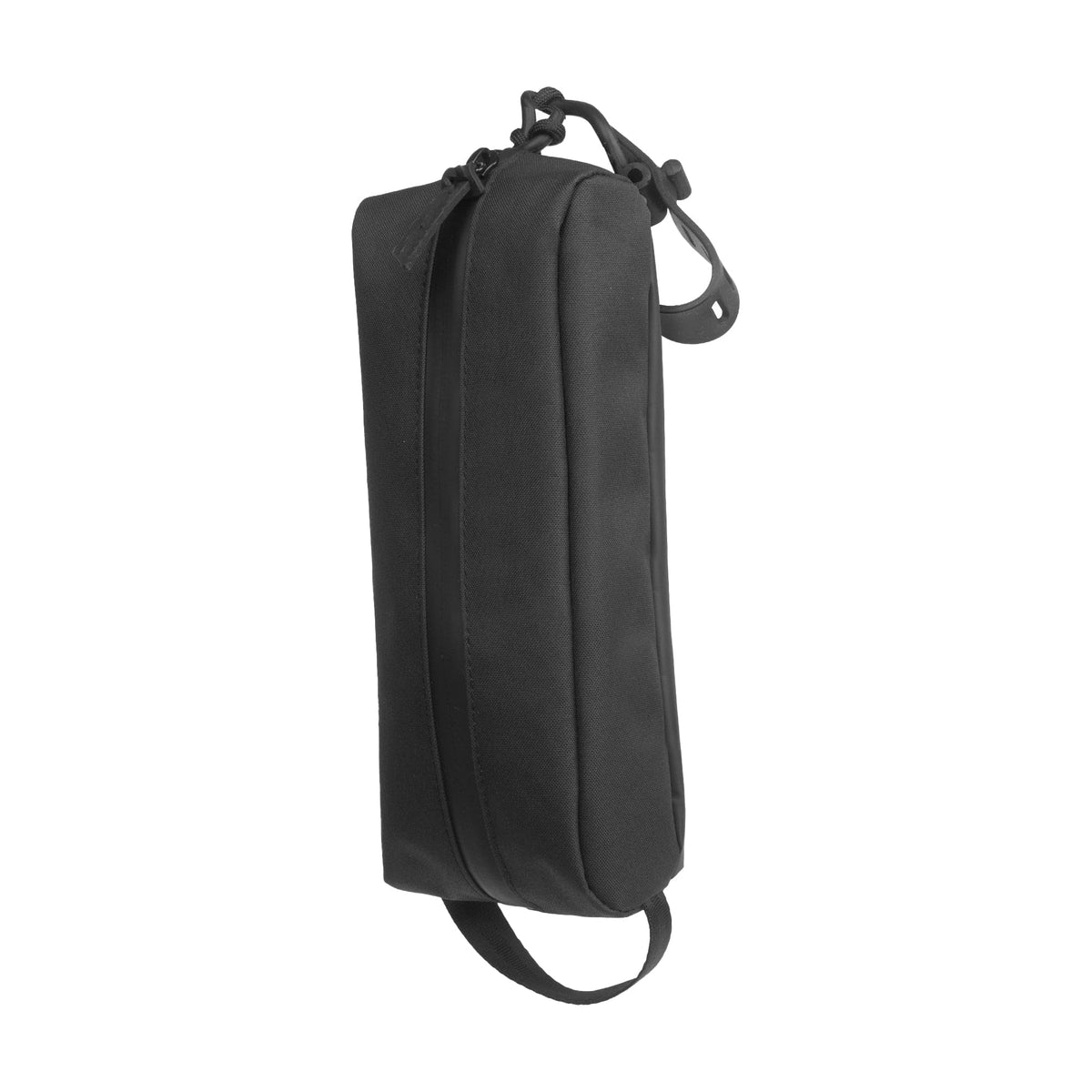Gravel Mini Hanging Toiletry Bag front view shows compact travel design and black color for easy packing
