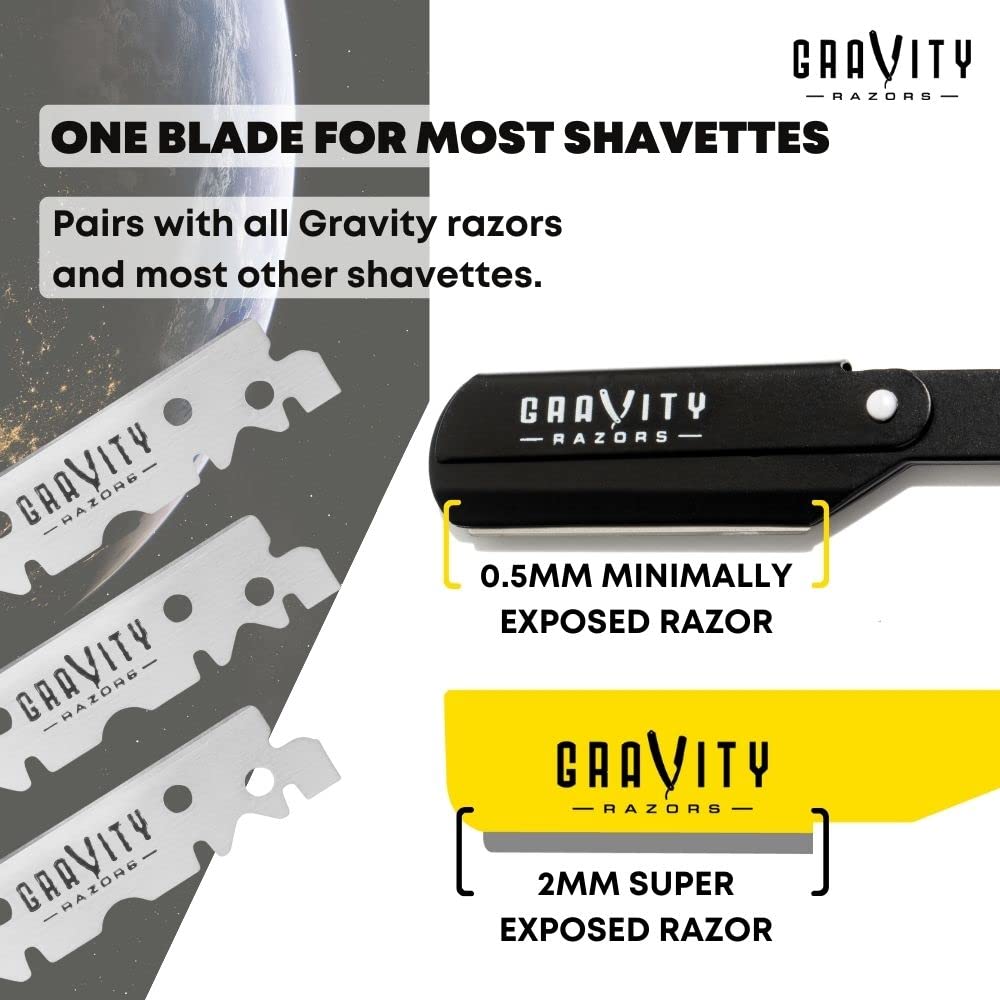 GRAVITY RAZORS 57HRC hardness indicator highlighting edge retention