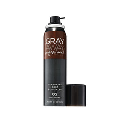 Gray Away temporary root concealer dark brown bottle for quick at-home touch-ups.