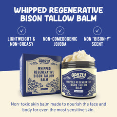 Grazly Whipped Bison Tallow Balm Manuka honey jar highlight