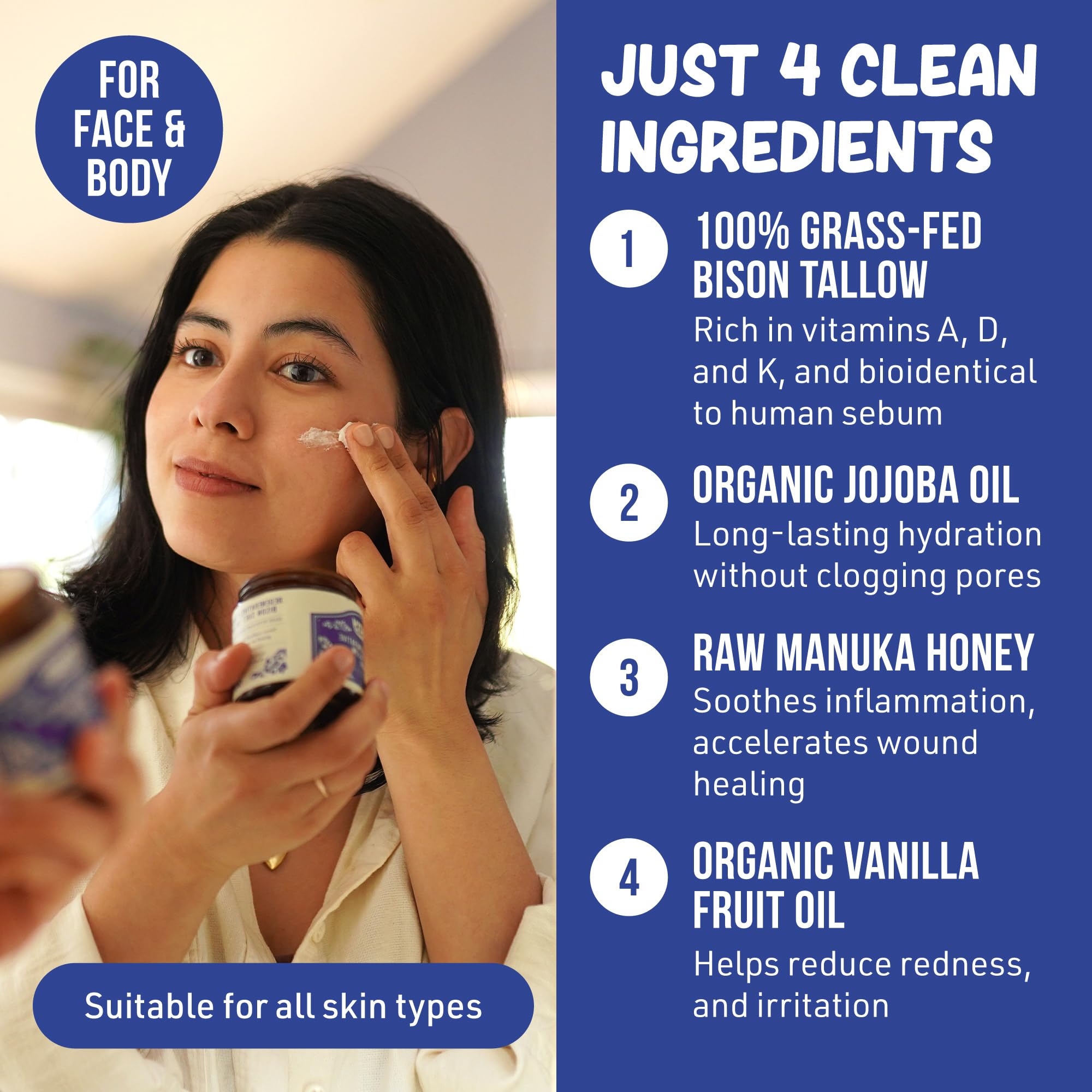 Grazly balm being applied with vanilla scent for moisture