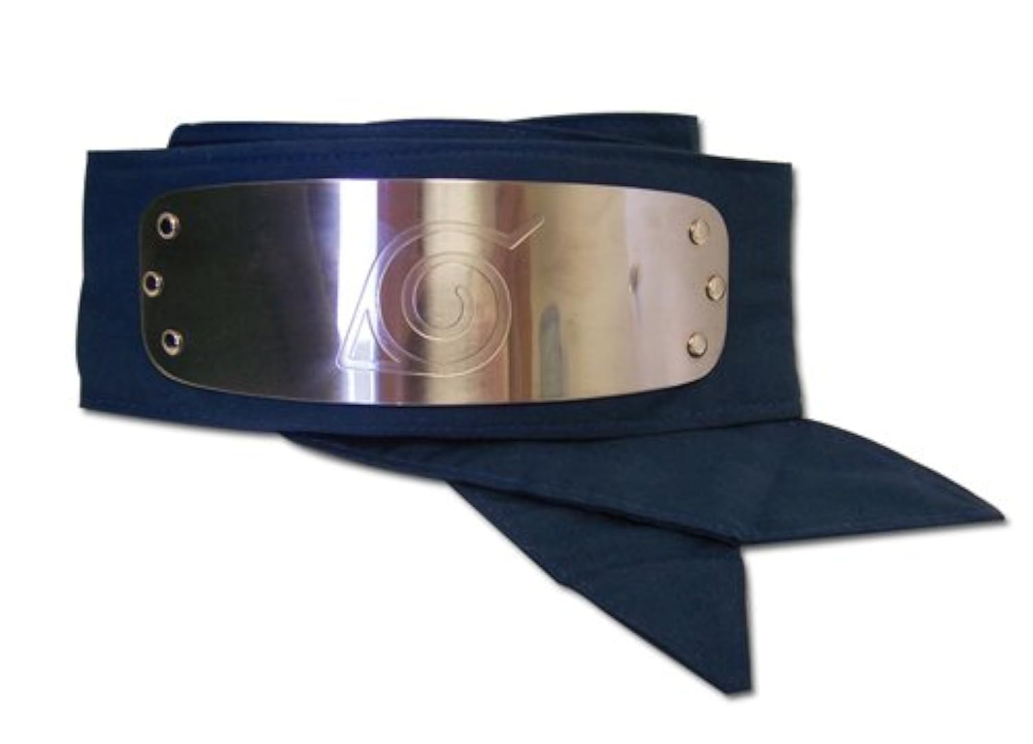 Great Eastern GE-7712 Naruto headband close-up with Leaf Village logo for cosplay authenticity