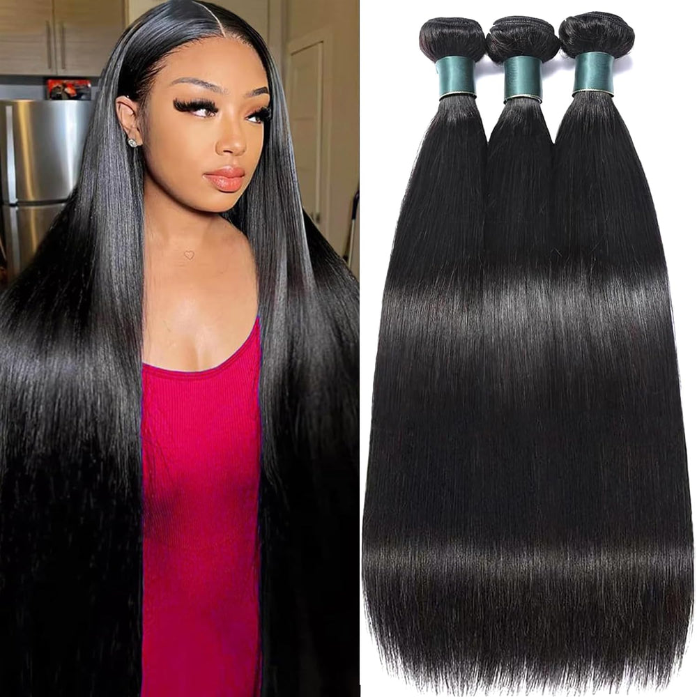 Great Grace 16-inch straight Brazilian hair bundle for seamless sew-in results.